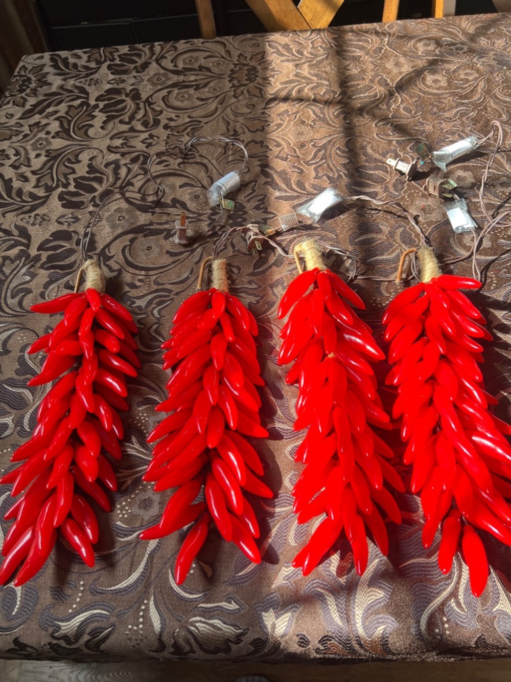 Red Chili Pepper String Clusters - Decorative Home Accent